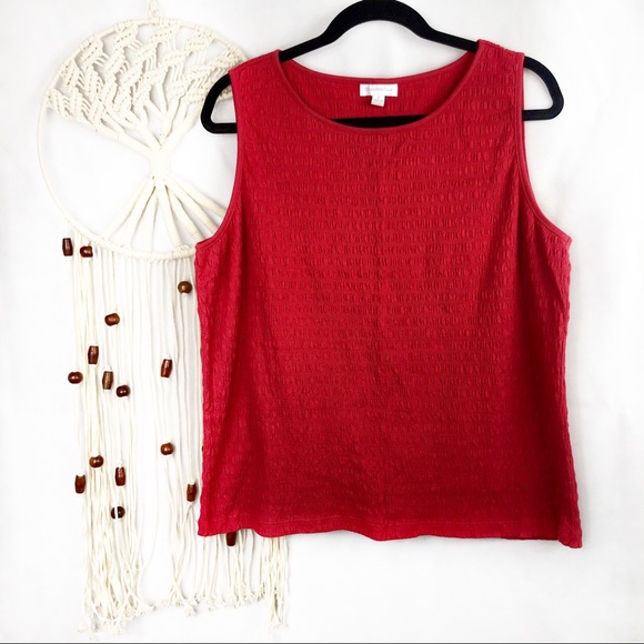 Charter Club Tops - Charter Club Sleeveless Stretchy Tank Red/Orange